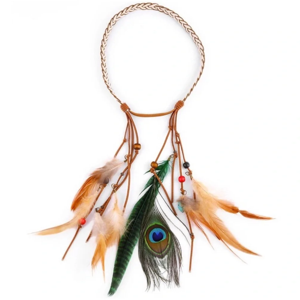 BOHO FEATHER HEADDRESS HEADBAND ~ Amazing Detail